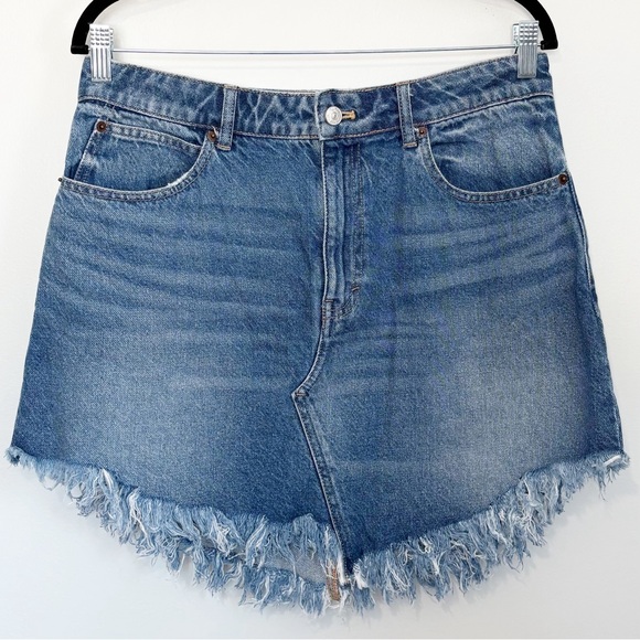 We The Free Dresses & Skirts - WE THE FREE Bailey Denim Mini Skirt Frayed Hem Size 30